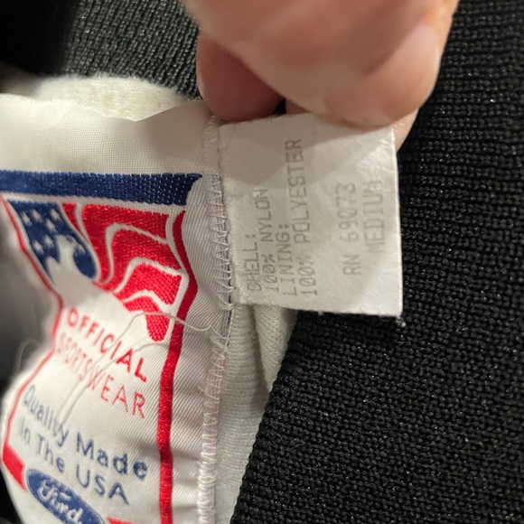 Ford Racing Men's Medium Satin Jacket Snap Button Up Black USA Made vintage - Picture 6 of 10